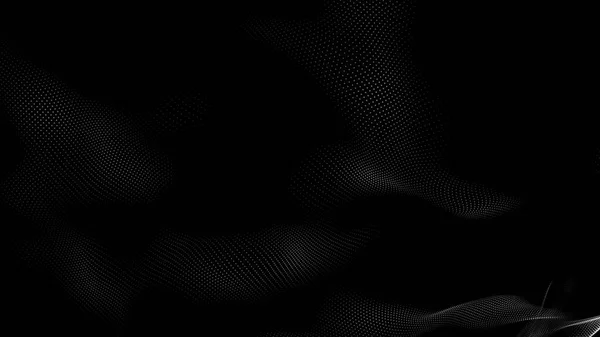 Точка Белая Черная Волна Технологии Текстуры Фона Абстрактная Цифровая Концепция — стоковое фото