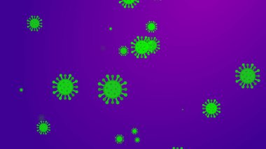 Coronavirus desenli afiş arkaplanı. Soyut sağlık hizmetleri Illustrasyon kavramı COVID-19.