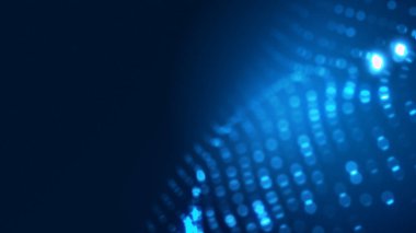 Nokta mavi dalga ışık ekran gradyan doku arkaplanı. Soyut ai teknolojisi büyük veri dijital arkaplanı. 3d oluşturma.