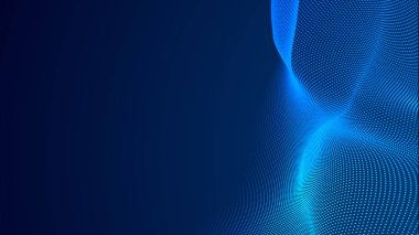 Nokta mavi dalga ışık ekran gradyan doku arkaplanı. Soyut teknoloji büyük veri dijital arkaplanı. 3d oluşturma.