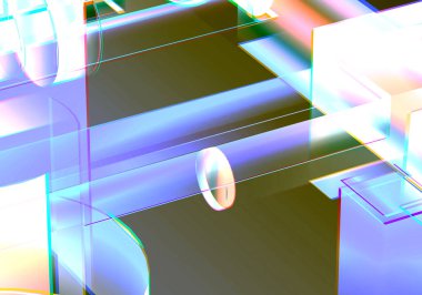 Verilerin 3 boyutlu görselleştirilmesi ve teknik arızalar. Soyut teknoloji yeniliği gelecekteki dijital arka plan. 3d oluşturma.