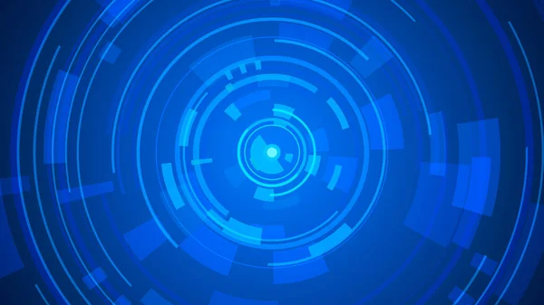 Circle blue technology Hi-tech dark background. Abstract graphic digital future concept design.