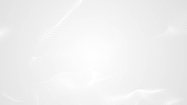 Nokta beyaz dalgalı ışık teknolojisi dokusu arka plan. Soyut büyük veri dijital konsepti. 3d oluşturma.