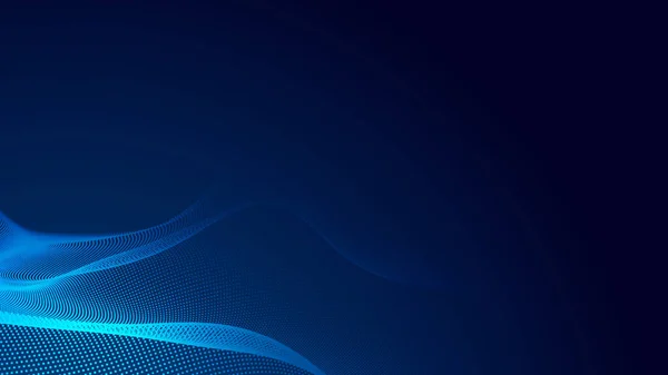 Nokta mavi dalga ışık ekran gradyan doku arkaplanı. Soyut teknoloji büyük veri dijital arkaplanı. 3d oluşturma.