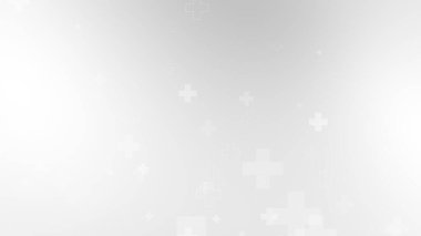 Tıbbi gri haç desenli arka plan. Soyut sağlık teknolojisi ve bilim konsepti.