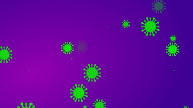 Coronavirus desenli afiş arkaplanı. Soyut sağlık hizmetleri Illustrasyon kavramı COVID-19.