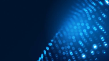 Nokta mavi dalga ışık ekran gradyan doku arkaplanı. Soyut ai teknolojisi büyük veri dijital arkaplanı. 3d oluşturma.