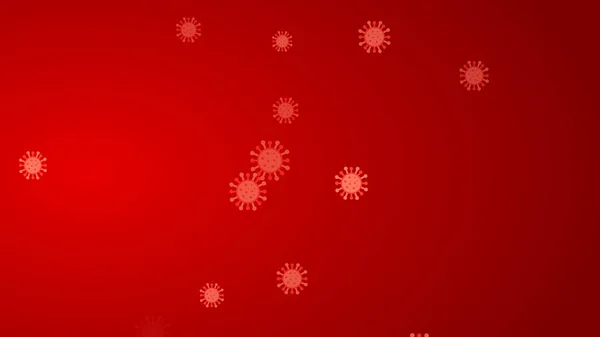 Coronavirus Sfondo Rosso Banner Modello Abstract Healthcare Concetto Illustrazioni Covid — Foto Stock