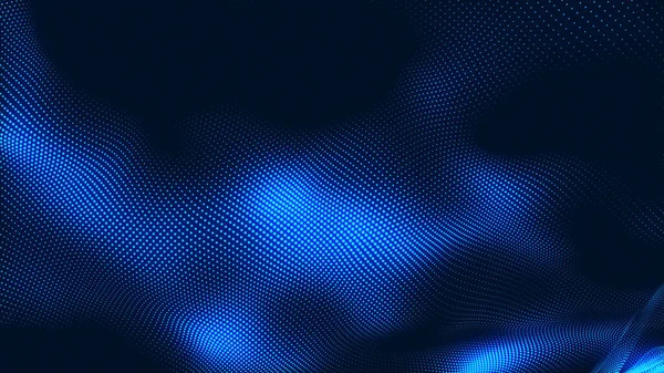 Punto Blanco Azul Onda Luz Pantalla Gradiente Textura Fondo Tecnología — Foto de Stock