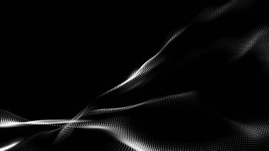 Nokta beyaz dalga teknolojisi dokusu. Soyut büyük veri dijital konsepti. 3d oluşturma.