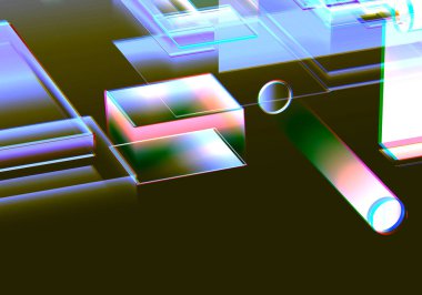 Verilerin 3 boyutlu görselleştirilmesi ve teknik arızalar. Soyut teknoloji yeniliği gelecekteki dijital arka plan. 3d oluşturma.