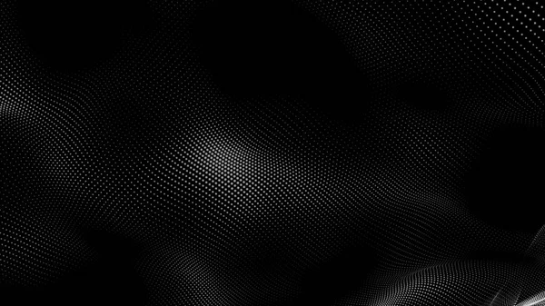 Dot Λευκό Μαύρο Κύμα Τεχνολογία Φόντο Υφή Αφηρημένη Μεγάλη Ψηφιακή — Φωτογραφία Αρχείου