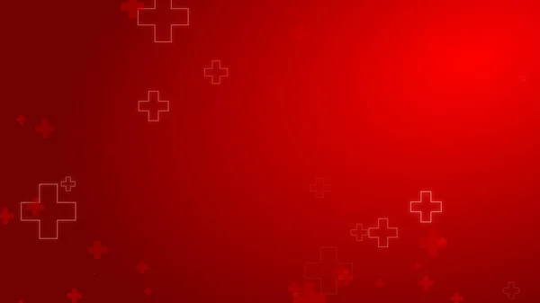 Zdrowie Medyczne Czerwony Krzyż Neonowe Kształty Świetlne Tło Abstrakcyjna Opieka — Zdjęcie stockowe