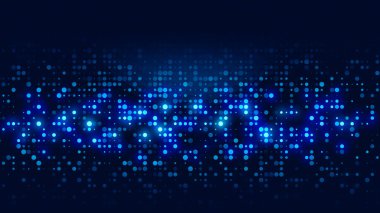 Nokta mavi desen ekran ışık gradyan doku arka planına yol açtı. Soyut teknoloji büyük veri dijital arkaplanı. 3d oluşturma.