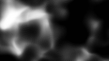 Nokta beyaz dalga teknolojisi dokusu. Soyut büyük veri dijital konsepti. 3d oluşturma.