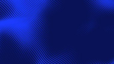 Nokta mavi dalga ışık ekran gradyan doku arkaplanı. Soyut teknoloji büyük veri dijital arkaplanı. 3d oluşturma.