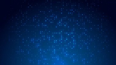 Nokta beyaz desenli ekran ışık eğimli doku arka planına öncülük etti. Soyut teknoloji büyük veri dijital arkaplanı. 3d oluşturma.