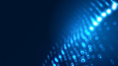 Nokta mavi dalga ışık ekran gradyan doku arkaplanı. Soyut ai teknolojisi büyük veri dijital arkaplanı. 3d oluşturma.