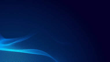 Nokta mavi dalga ışık ekran gradyan doku arkaplanı. Soyut teknoloji büyük veri dijital arkaplanı. 3d oluşturma.