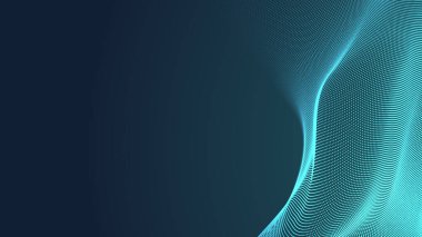 Nokta yeşil dalga ışık ekran gradyan doku arka planı. Soyut teknoloji büyük veri dijital arkaplanı. 3d oluşturma.