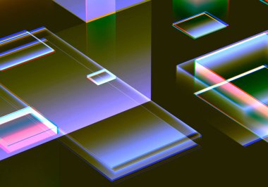 Verilerin 3 boyutlu görselleştirilmesi ve teknik arızalar. Soyut teknoloji yeniliği gelecekteki dijital arka plan. 3d oluşturma.