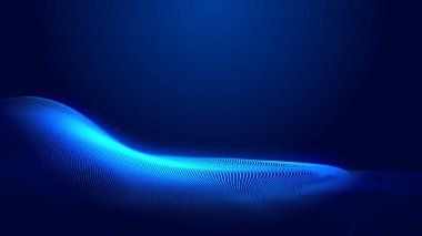 Nokta mavi dalga ışık ekran gradyan doku arkaplanı. Soyut teknoloji büyük veri dijital arkaplanı. 3d oluşturma.
