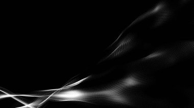 Nokta beyaz dalga teknolojisi dokusu. Soyut büyük veri dijital konsepti. 3d oluşturma.