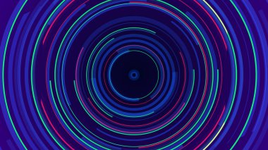 Neon hatları teknolojisi yüksek teknoloji mavi arka plan. Soyut grafik dijital gelecek konsept tasarımı.