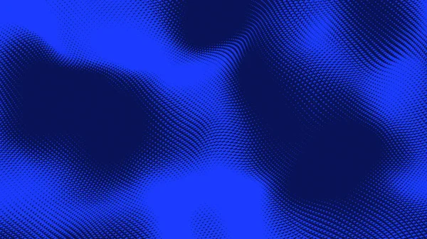 Nokta mavi dalga ışık ekran gradyan doku arkaplanı. Soyut teknoloji büyük veri dijital arkaplanı. 3d oluşturma.