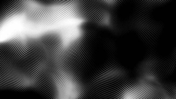 Dot Blanc Fond Texture Technologie Vague Noire Concept Numérique Abstrait — Photo