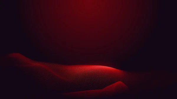Βαθιά Κόκκινο Πορφυρό Κύμα Γραμμή Φως Κλίση Σκοτεινό Φόντο Αφηρημένη — Φωτογραφία Αρχείου