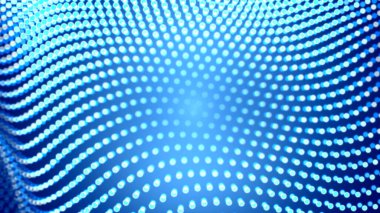 Nokta beyaz dalga ışık ekran gradyan doku arkaplanı. Soyut teknoloji büyük veri dijital arkaplanı. 3d oluşturma.