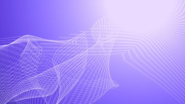 Nokta mor dalga ışık ekran gradyan doku arkaplanı. Soyut teknoloji büyük veri dijital arkaplanı. 3d oluşturma.