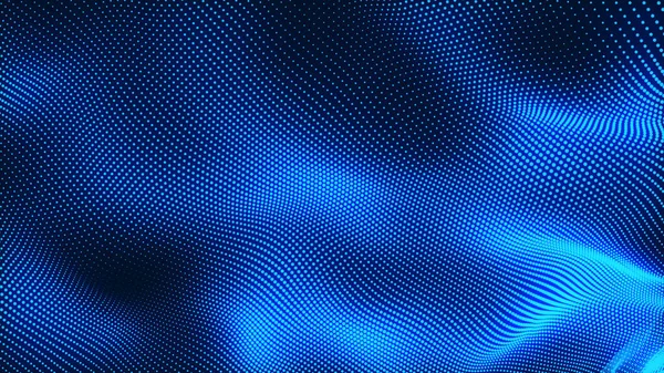 Фоне Белого Синего Волнового Светового Экрана Абстрагируясь Технологии Big Data — стоковое фото