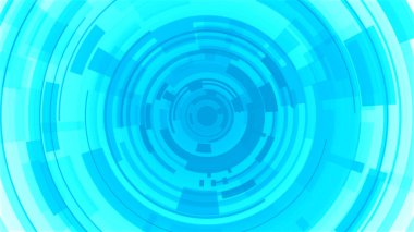Daire şeklinde beyaz mavi parlak teknoloji yüksek teknoloji. Soyut grafik dijital gelecek konsept tasarımı.