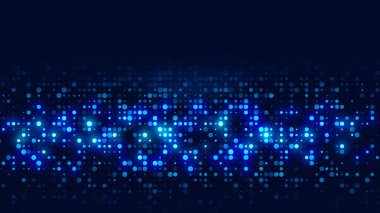 Nokta mavi desen ekran ışık gradyan doku arka planına yol açtı. Soyut teknoloji büyük veri dijital arkaplanı. 3d oluşturma.