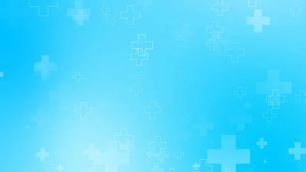 Abstract medical health blue cross pattern background. Graphic illustrations healthcare technology and science concept.