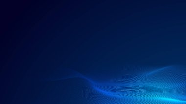 Nokta mavi dalga ışık ekran gradyan doku arkaplanı. Soyut teknoloji büyük veri dijital arkaplanı. 3d oluşturma.