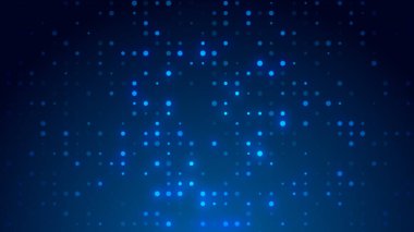 Nokta beyaz desenli ekran ışık eğimli doku arka planına öncülük etti. Soyut teknoloji büyük veri dijital arkaplanı. 3d oluşturma.