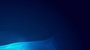 Nokta mavi dalga ışık ekran gradyan doku arkaplanı. Soyut teknoloji büyük veri dijital arkaplanı. 3d oluşturma.