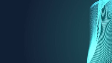 Nokta yeşil dalga ışık ekran gradyan doku arka planı. Soyut teknoloji büyük veri dijital arkaplanı. 3d oluşturma.