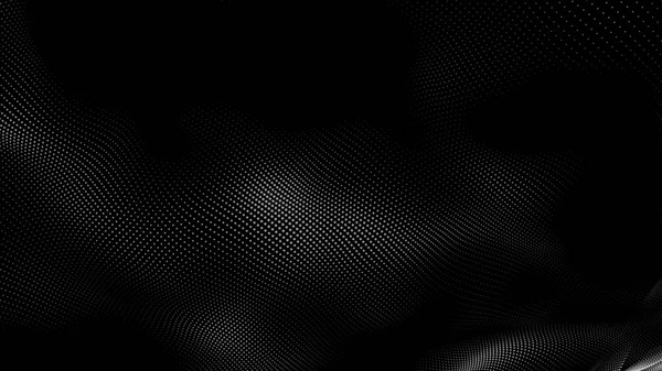 Dot Weiße Schwarze Welle Technologie Textur Hintergrund Abstraktes Digitales Konzept — Stockfoto