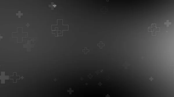 Медицинское Здоровье Крест Неоновых Светлых Форм Рисунок Черном Фоне Абстрактное — стоковое фото