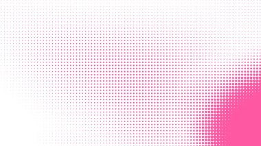 Nokta pembe desenli gradyan arkaplan. Soyut illüstrasyon pop sanat yarım ton ve retro tarzı. yaratıcı tasarım sevgililer günü konsepti,