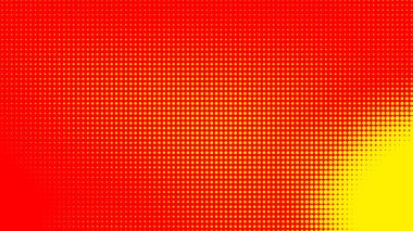 Noktalar yarım ton turuncu sarı renk desenli, teknolojik dijital arkaplanlı. Noktalar, yaz arkaplanlı sanat çizgi romanları..