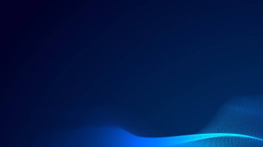 Nokta mavi dalga ışık ekran gradyan doku arkaplanı. Soyut teknoloji büyük veri dijital arkaplanı. 3d oluşturma.