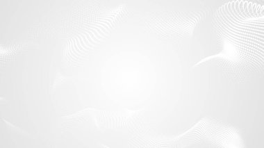 Nokta beyaz dalgalı ışık teknolojisi dokusu arka plan. Soyut büyük veri dijital konsepti. 3d oluşturma.