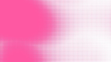 Nokta pembe desenli gradyan arkaplan. Soyut illüstrasyon pop sanat yarım ton ve retro tarzı. yaratıcı tasarım sevgililer günü konsepti,