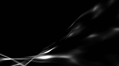 Nokta beyaz dalga teknolojisi dokusu. Soyut büyük veri dijital konsepti. 3d oluşturma.