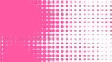 Nokta pembe desenli gradyan arkaplan. Soyut illüstrasyon pop sanat yarım ton ve retro tarzı. yaratıcı tasarım sevgililer günü konsepti,